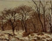 卡米耶 毕沙罗 : Chestnut Orchard in Winter